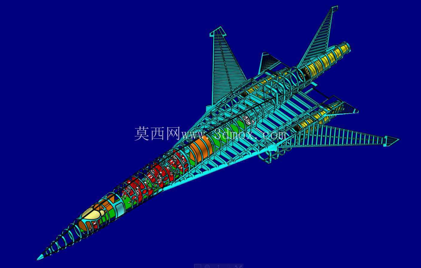 湾流/苏霍伊 S-21 商务 SST 实体装配模型