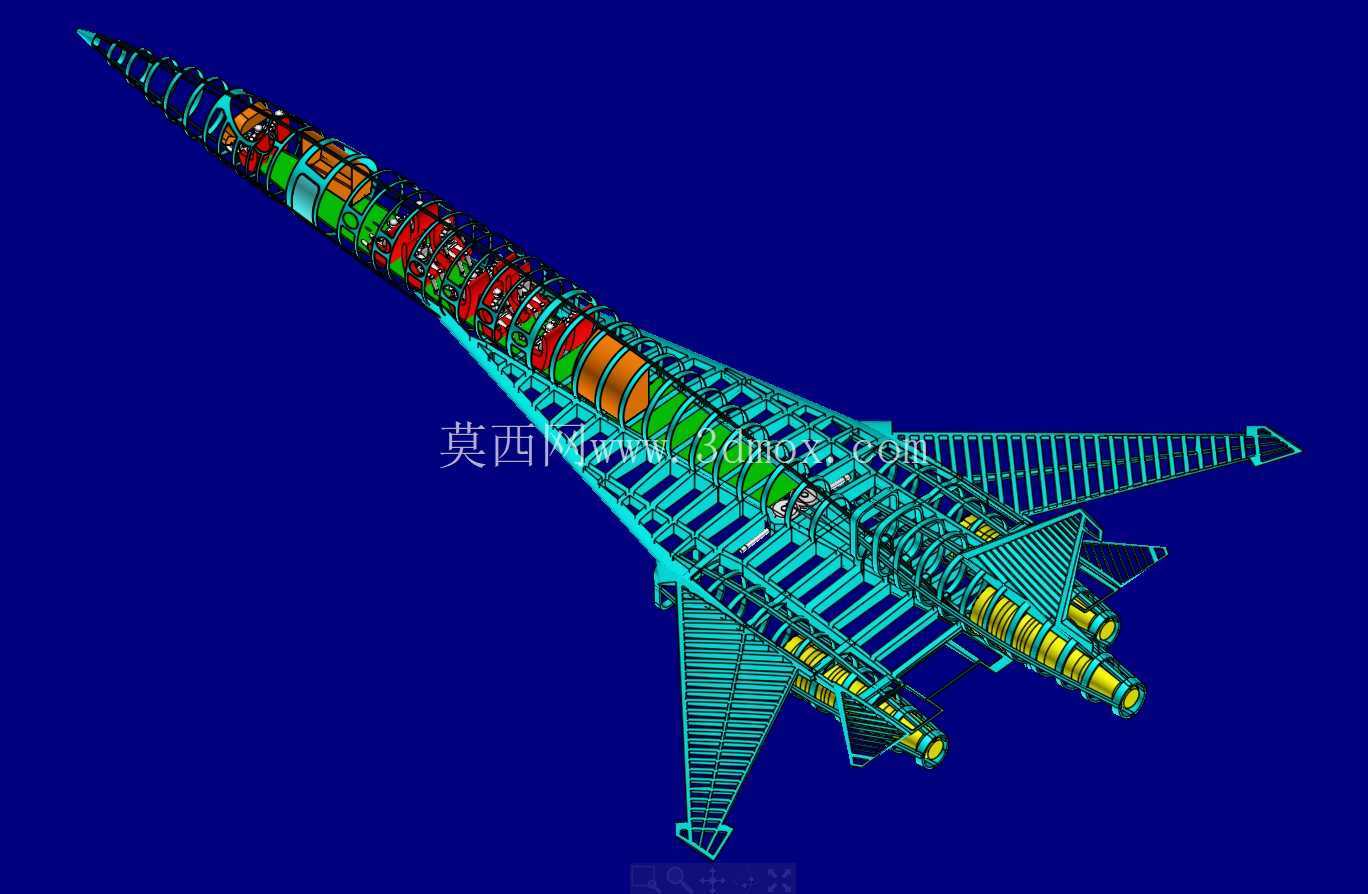 湾流/苏霍伊 S-21 商务 SST 实体装配模型
