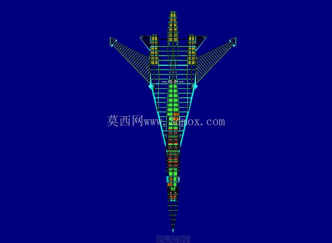 湾流/苏霍伊 S-21 商务 SST 实体装配模型