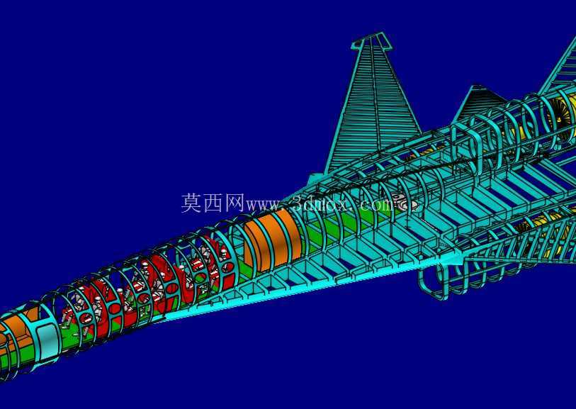 湾流/苏霍伊 S-21 商务 SST 实体装配模型