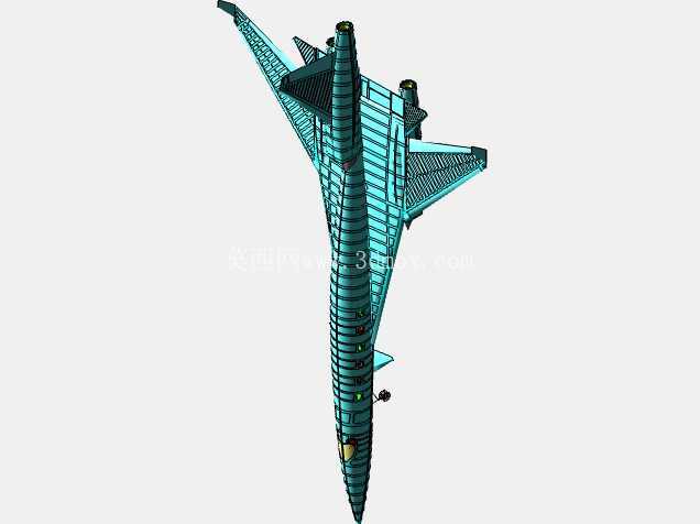 湾流/苏霍伊 S-21 商务 SST 实体装配模型