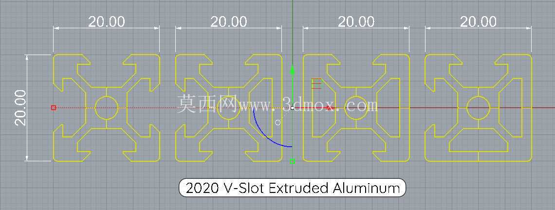 OpenBuilds V 型槽挤压件的高精度 CAD 模型 - 2020、2040、4040 轮廓