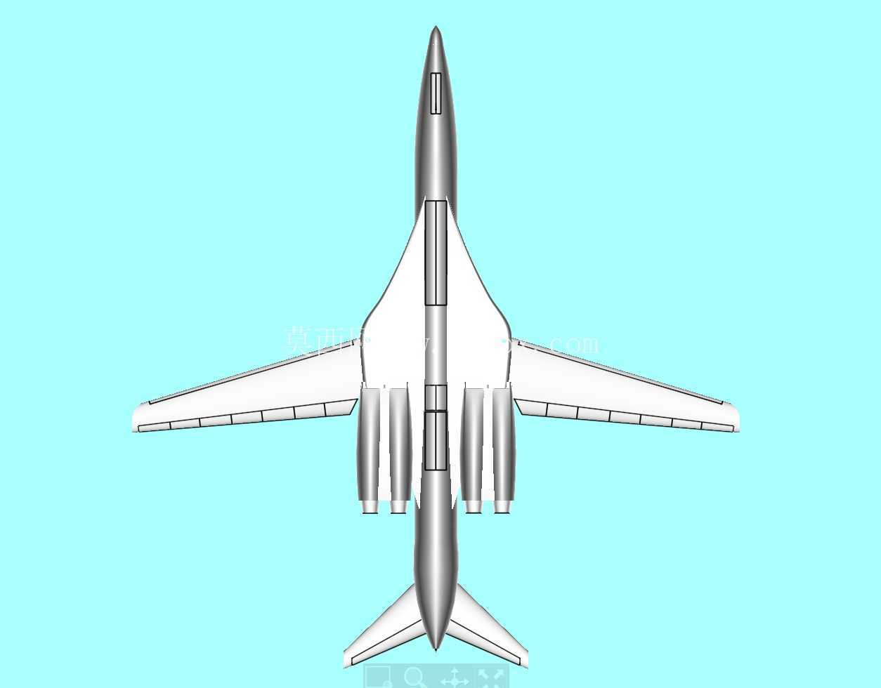 美国B-1B轰炸机实体组装模型
