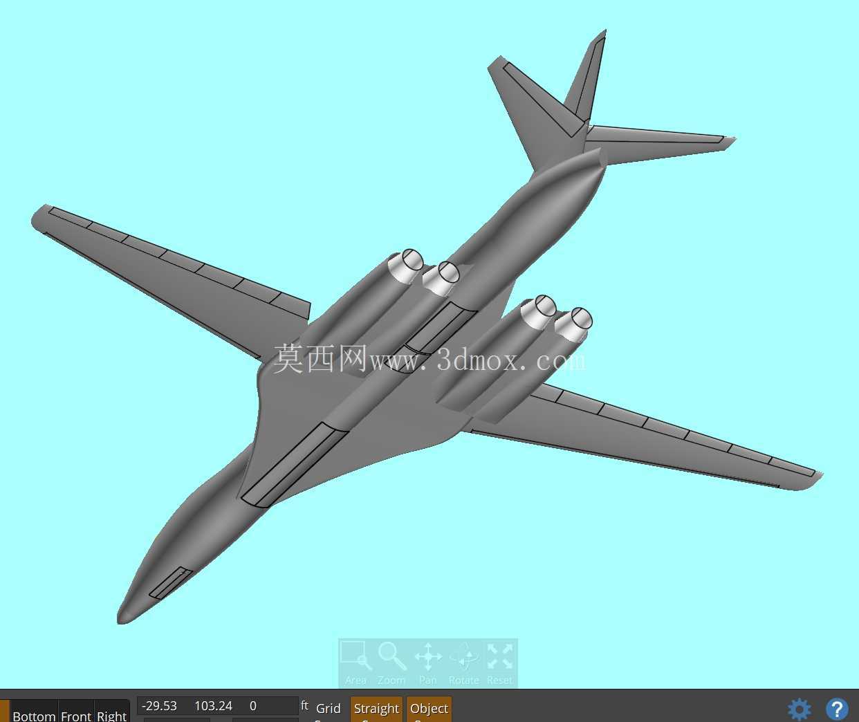 美国B-1B轰炸机实体组装模型