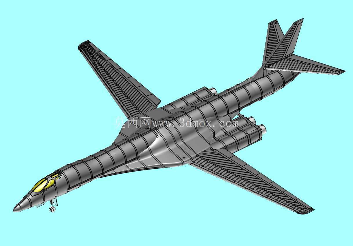 美国B-1B轰炸机实体组装模型