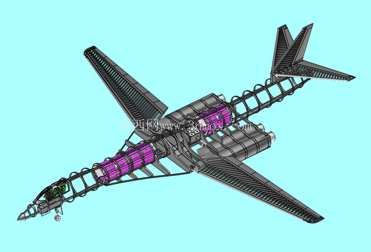 美国B-1B轰炸机实体组装模型