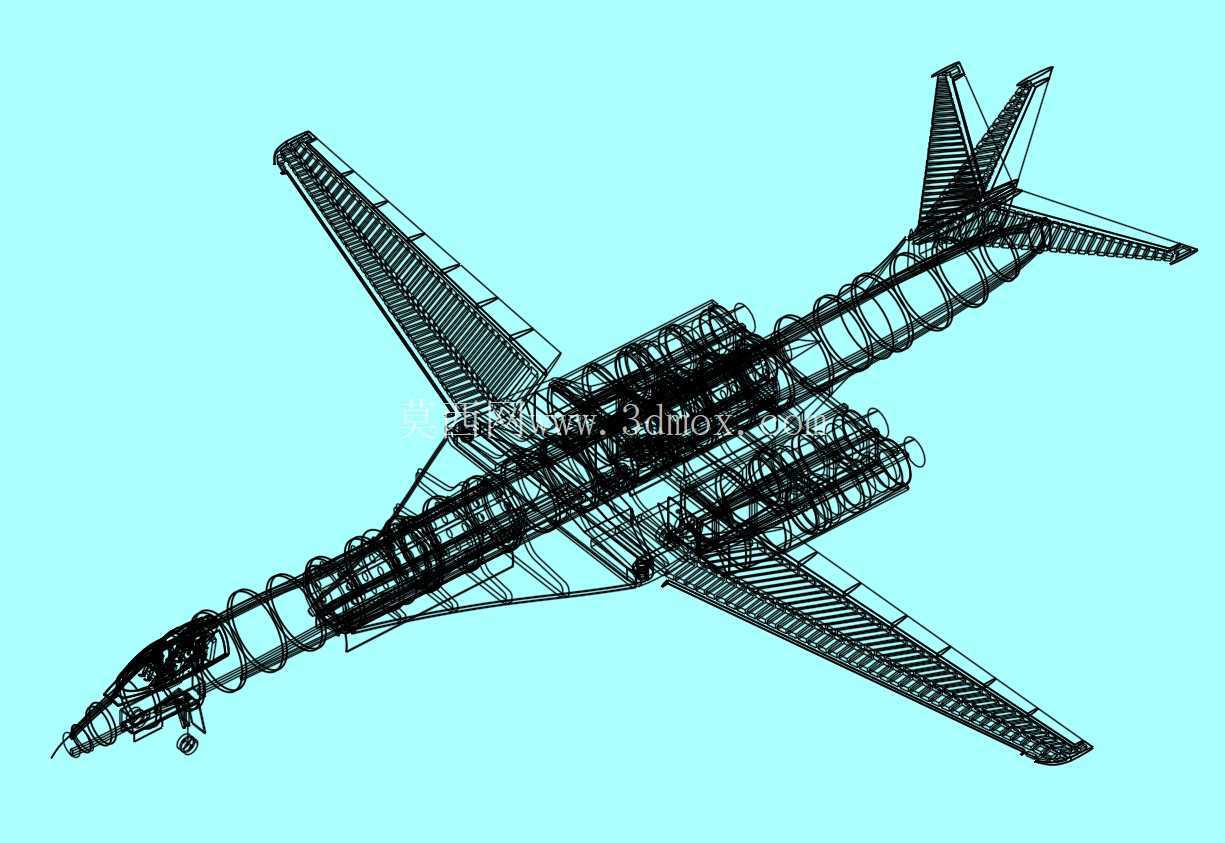 美国B-1B轰炸机实体组装模型