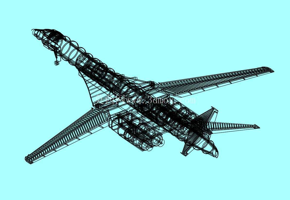 美国B-1B轰炸机实体组装模型