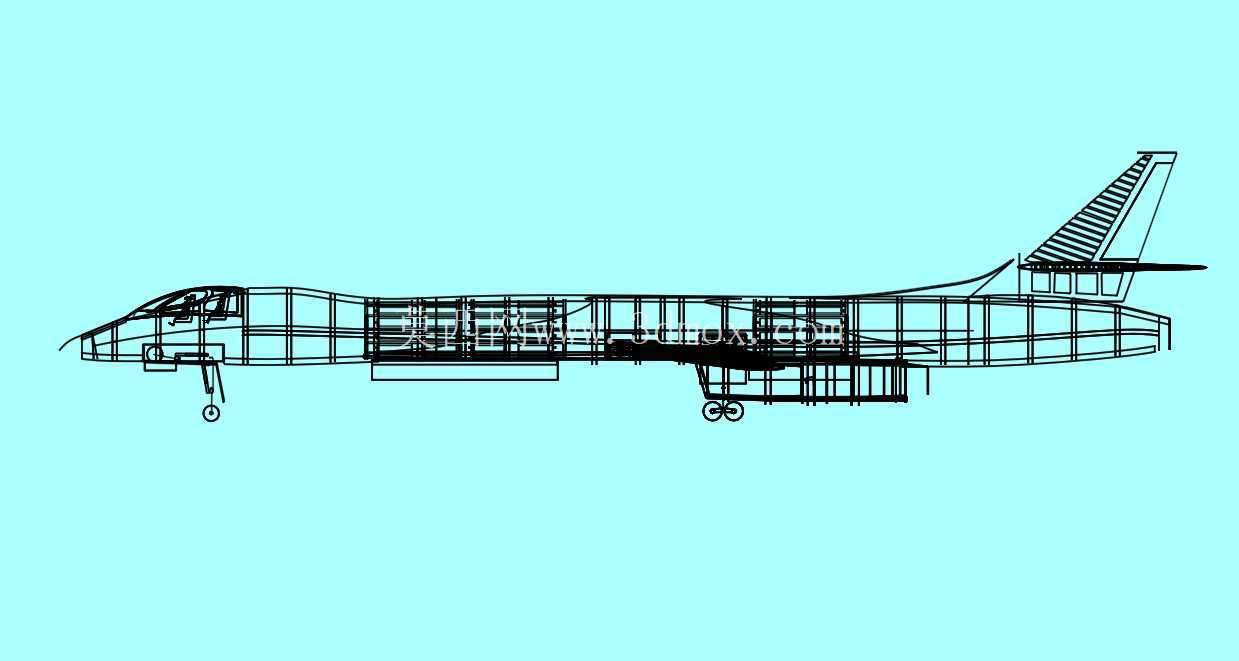 美国B-1B轰炸机实体组装模型