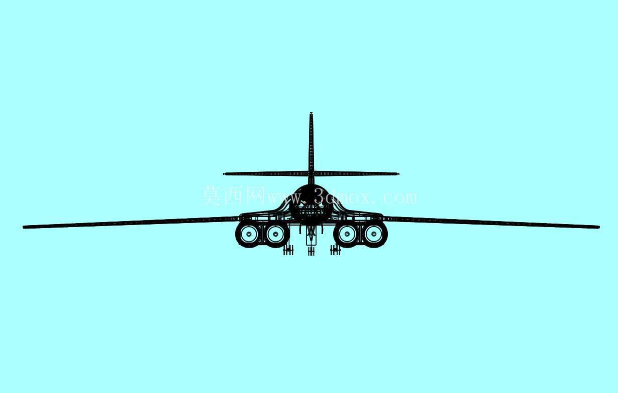 美国B-1B轰炸机实体组装模型