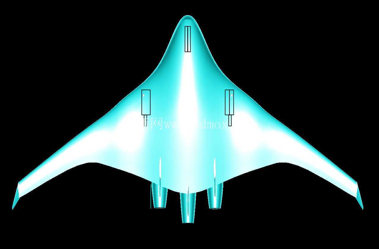 NASA-波音混合翼体 (BWB) 实体装配模型
