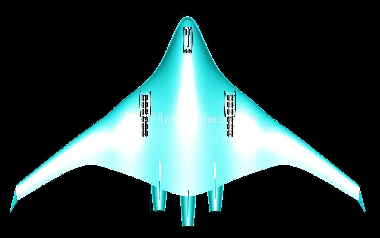 NASA-波音混合翼体 (BWB) 实体装配模型
