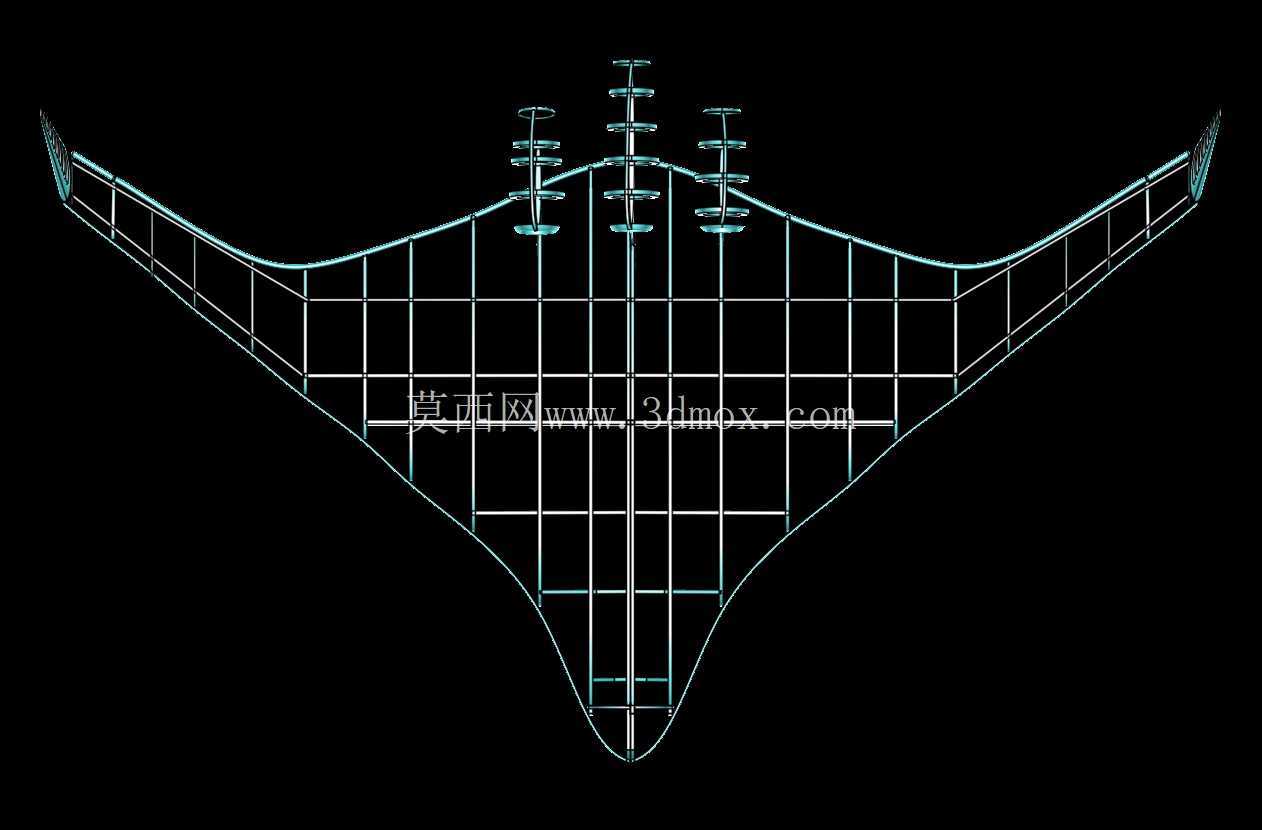 NASA-波音混合翼体 (BWB) 实体装配模型
