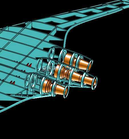 NASA-波音混合翼体 (BWB) 实体装配模型