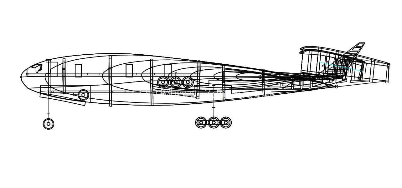 NASA-波音混合翼体 (BWB) 实体装配模型