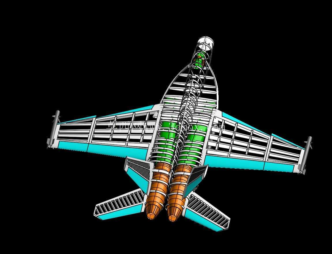 美国海军F-18E战斗机/攻击机实体组装模型