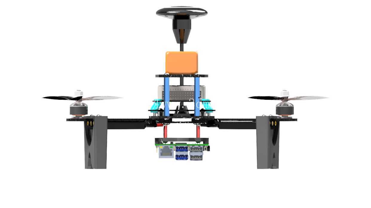 具有定制航空电子设备隔离安装座的模块化 250 级无人机平台
