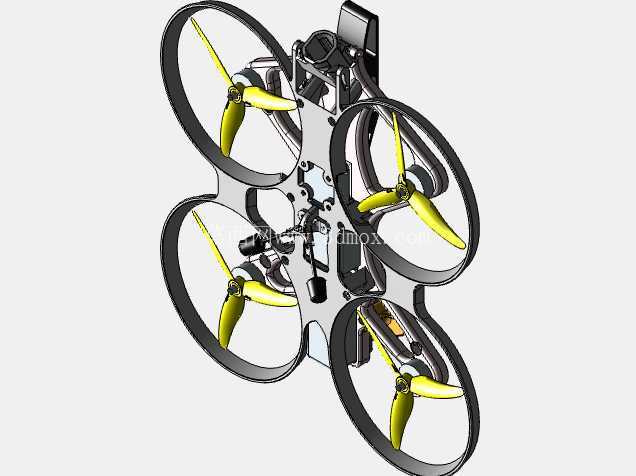 5 英寸管道式电影 FPV 无人机,配备 DJI O4 Pro 和 Action 2 支架,3D 打印