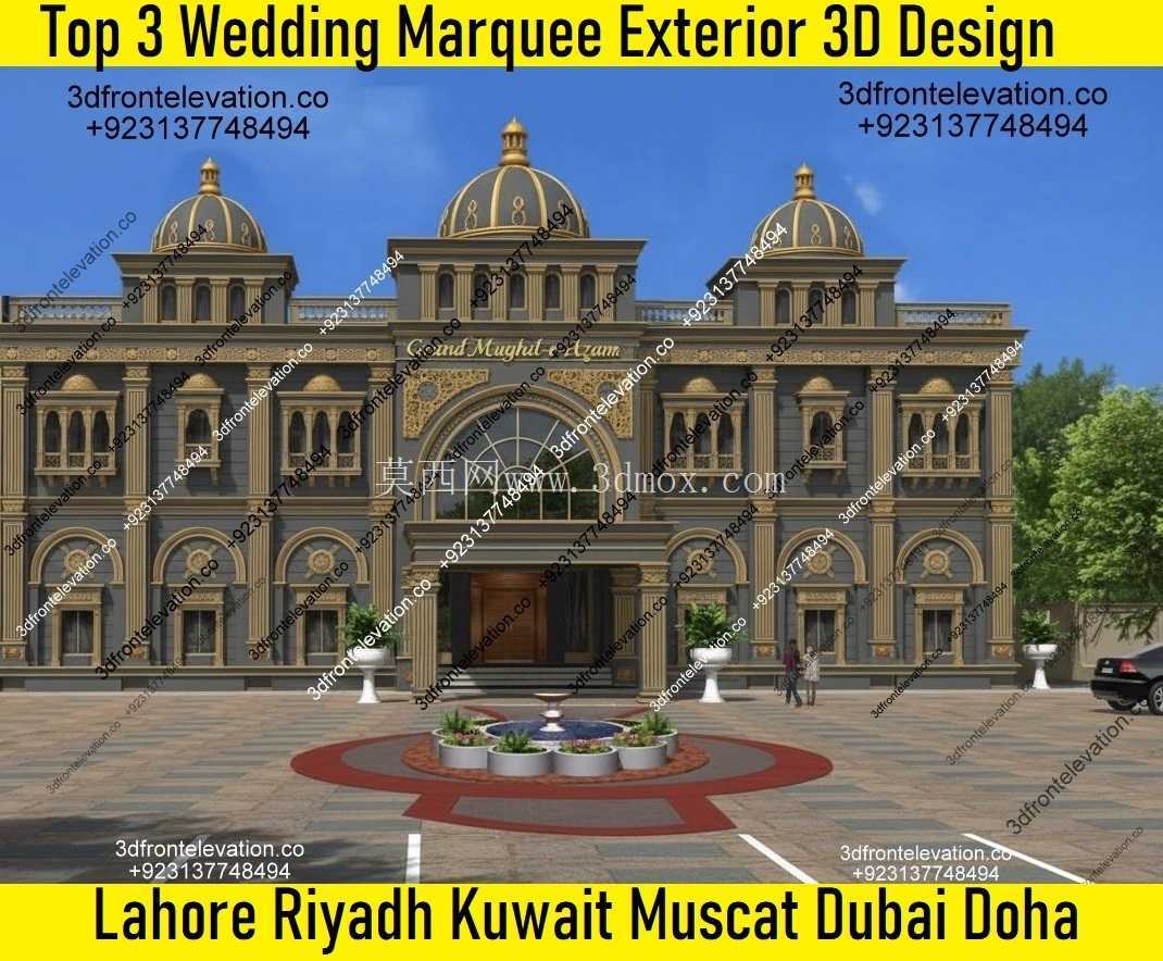 巴基斯坦前 3 名婚礼帐篷外部 3D 设计