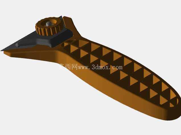 用于 3D 打印机床清洁的模块化刮刀 - 与 Stanley 刀片兼容 & 可打印刀片 | SolidWorks CAD 模型