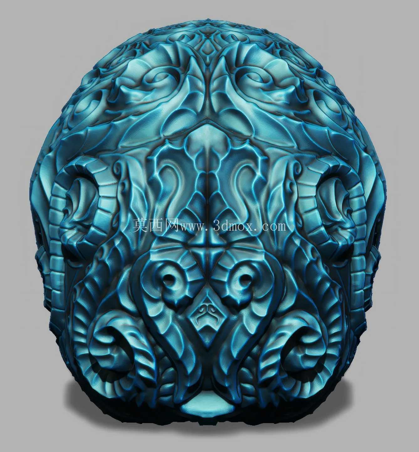 Caelum Ornate:复杂的巴洛克漩涡\u0026 花丝头骨雕塑