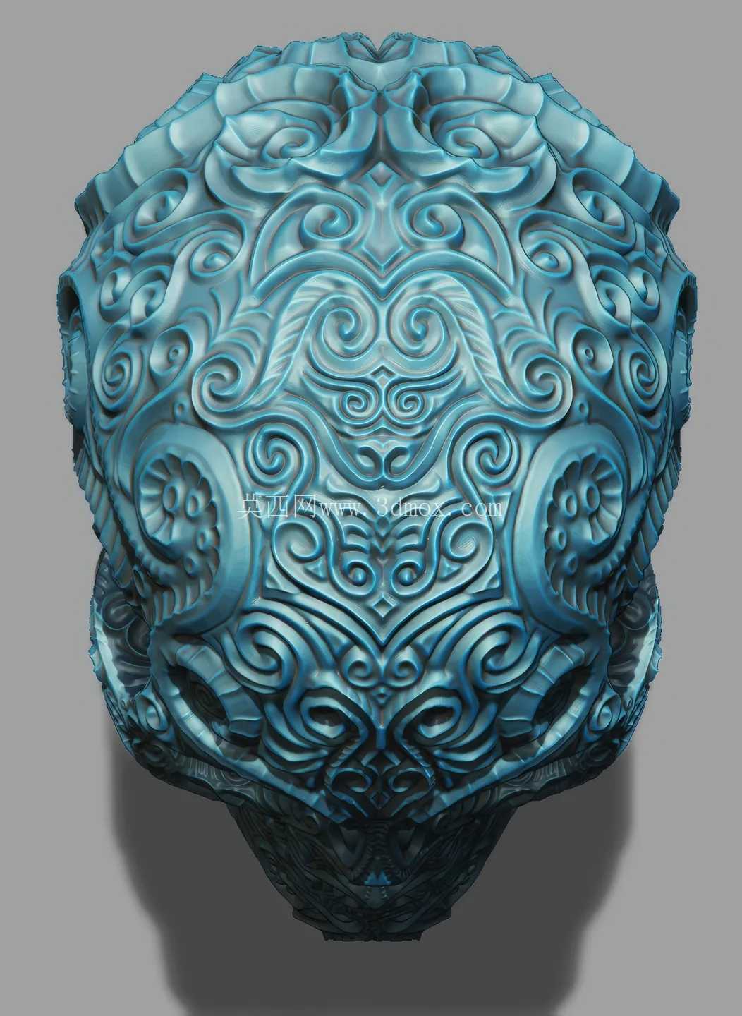 Caelum Ornate:复杂的巴洛克漩涡\u0026 花丝头骨雕塑