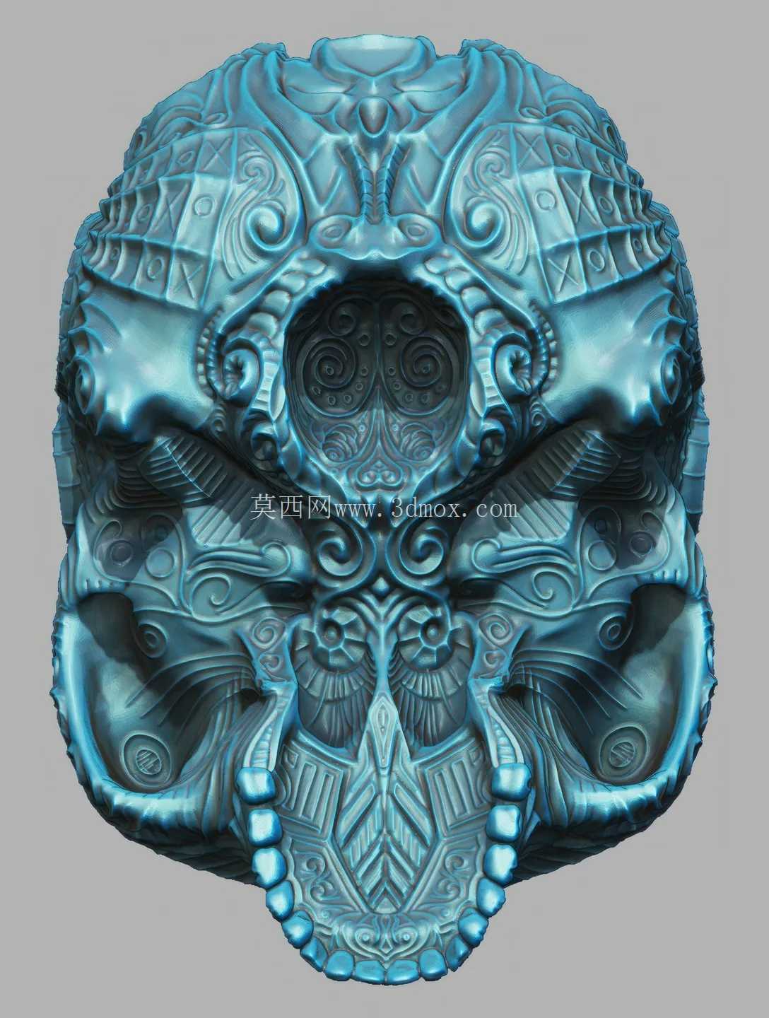 Caelum Ornate:复杂的巴洛克漩涡\u0026 花丝头骨雕塑