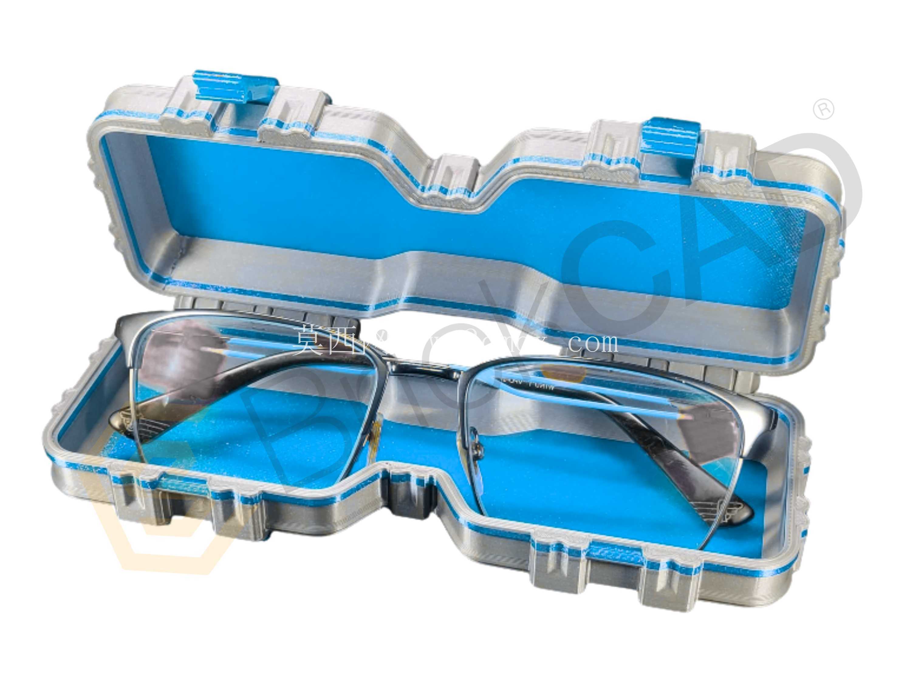 坚固的眼镜盒 - 3D 可打印 CAD 模型 | SolidWorks 保护壳设计