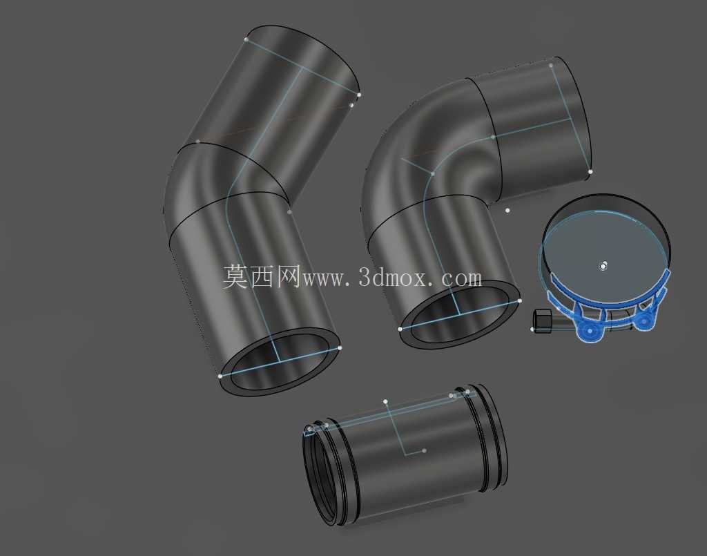 ZPIS - Zecior 原型进气系统 | 2.25" 57mm 45 90度管100 T型夹