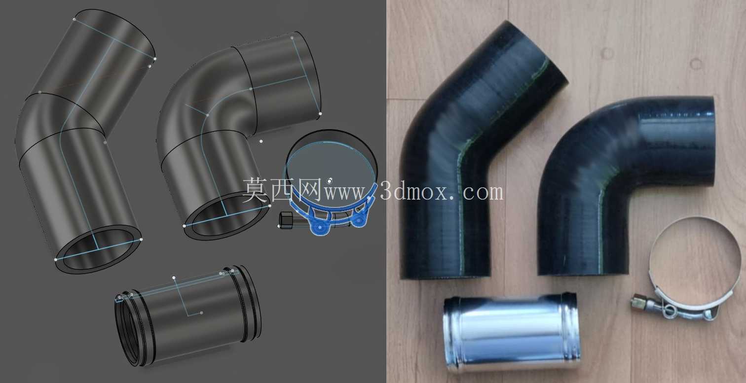 ZPIS - Zecior 原型进气系统 | 2.25" 57mm 45 90度管100 T型夹