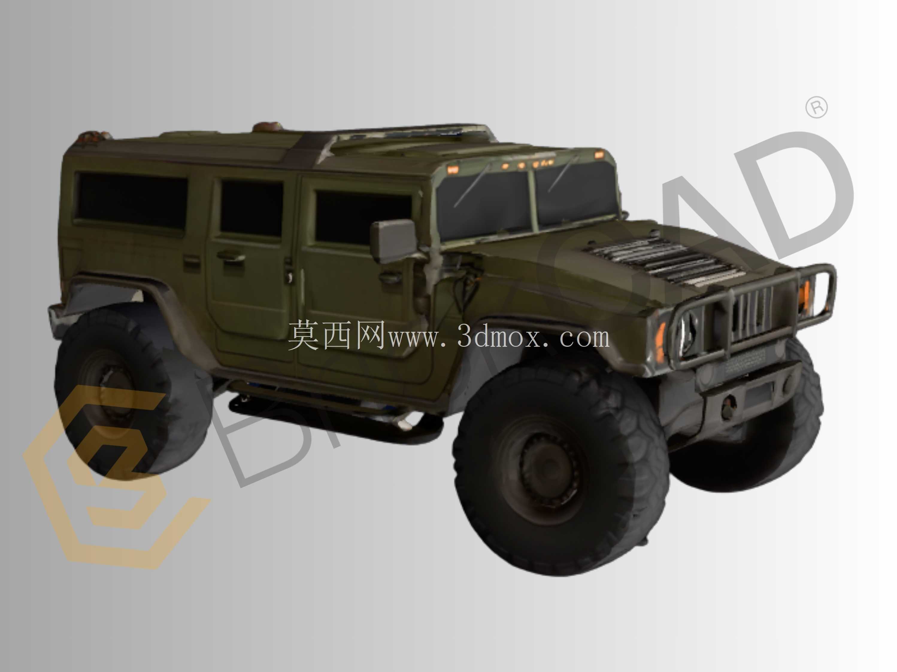 悍马 H1 汽车 – 3D 可打印 CAD 模型 | SolidWorks 车辆设计