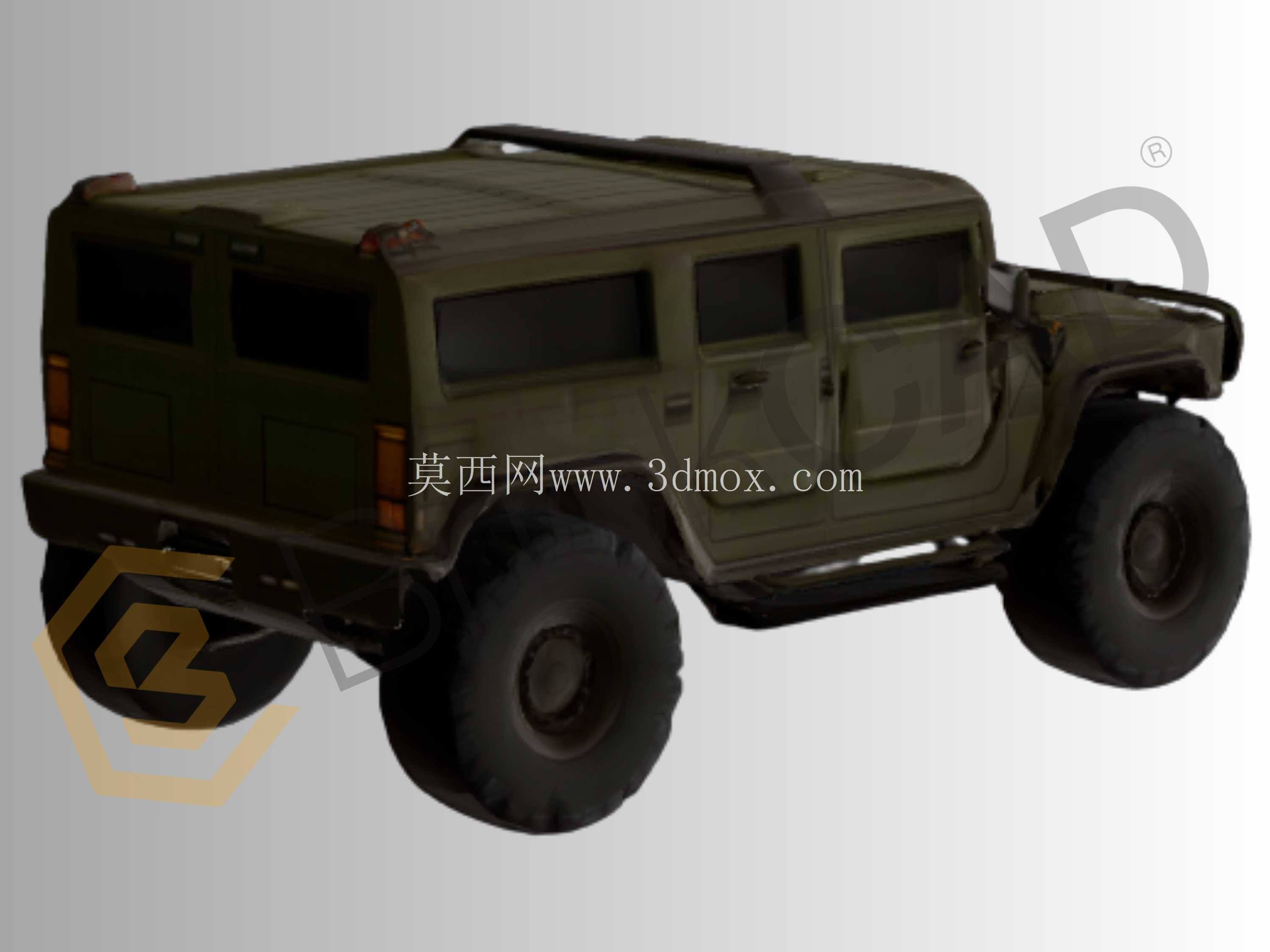 悍马 H1 汽车 – 3D 可打印 CAD 模型 | SolidWorks 车辆设计