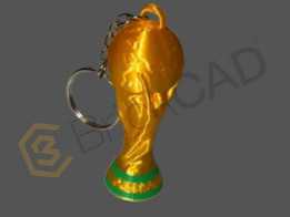 FIFA 世界钥匙扣 – 3D 可打印 CAD 模型 | 时尚的 SolidWorks 配件设计