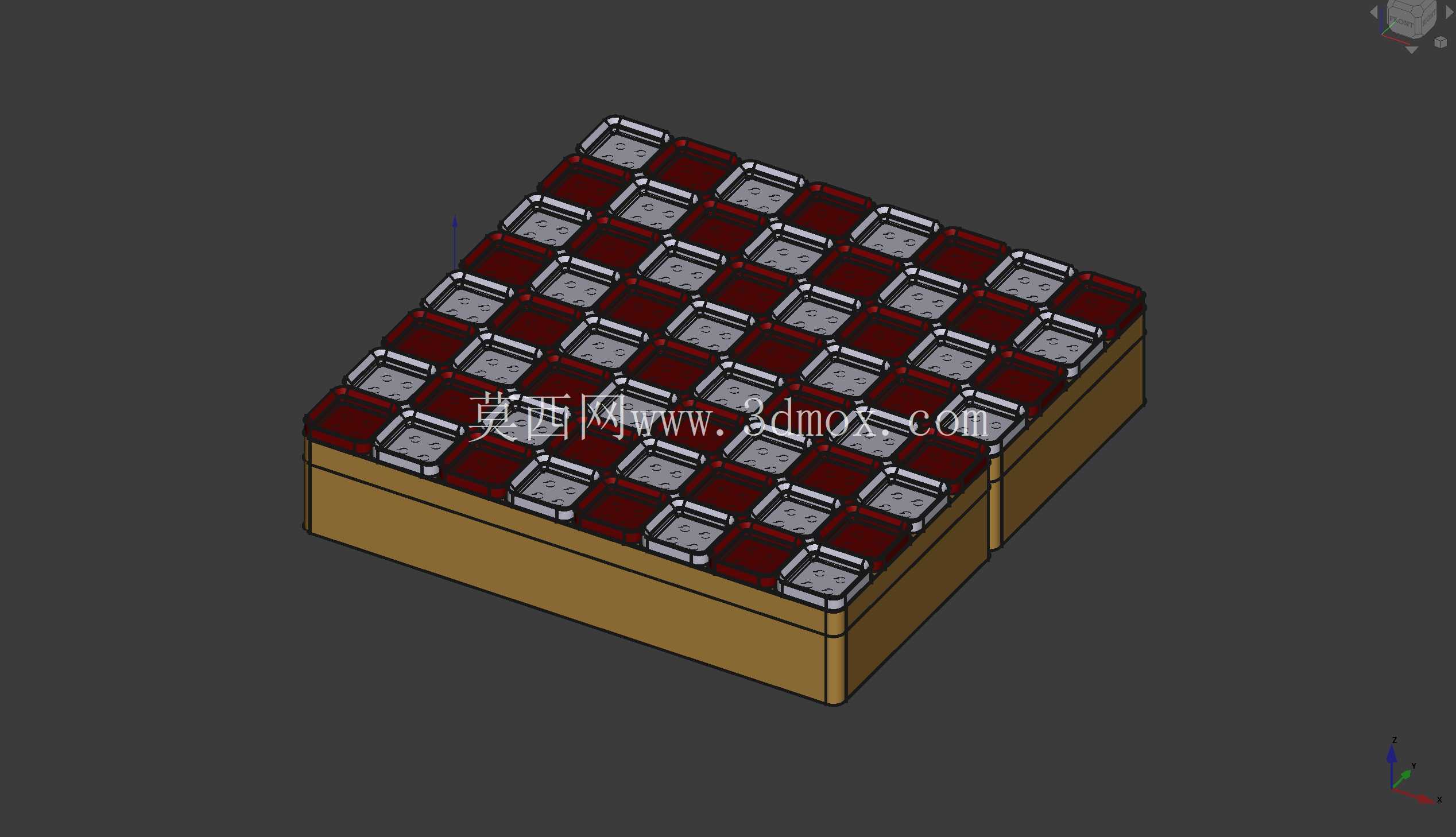 带有巫师棋子的 Gridfinity 棋盘