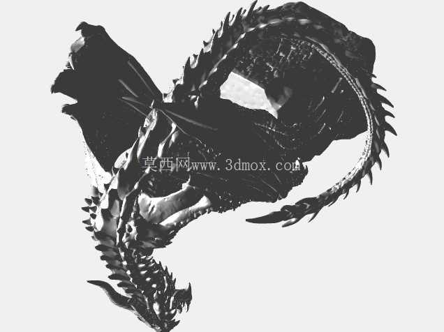 符文蛇龙 | 神话雕像CAD模型| 为 SLA、SLS、FDM 做好准备