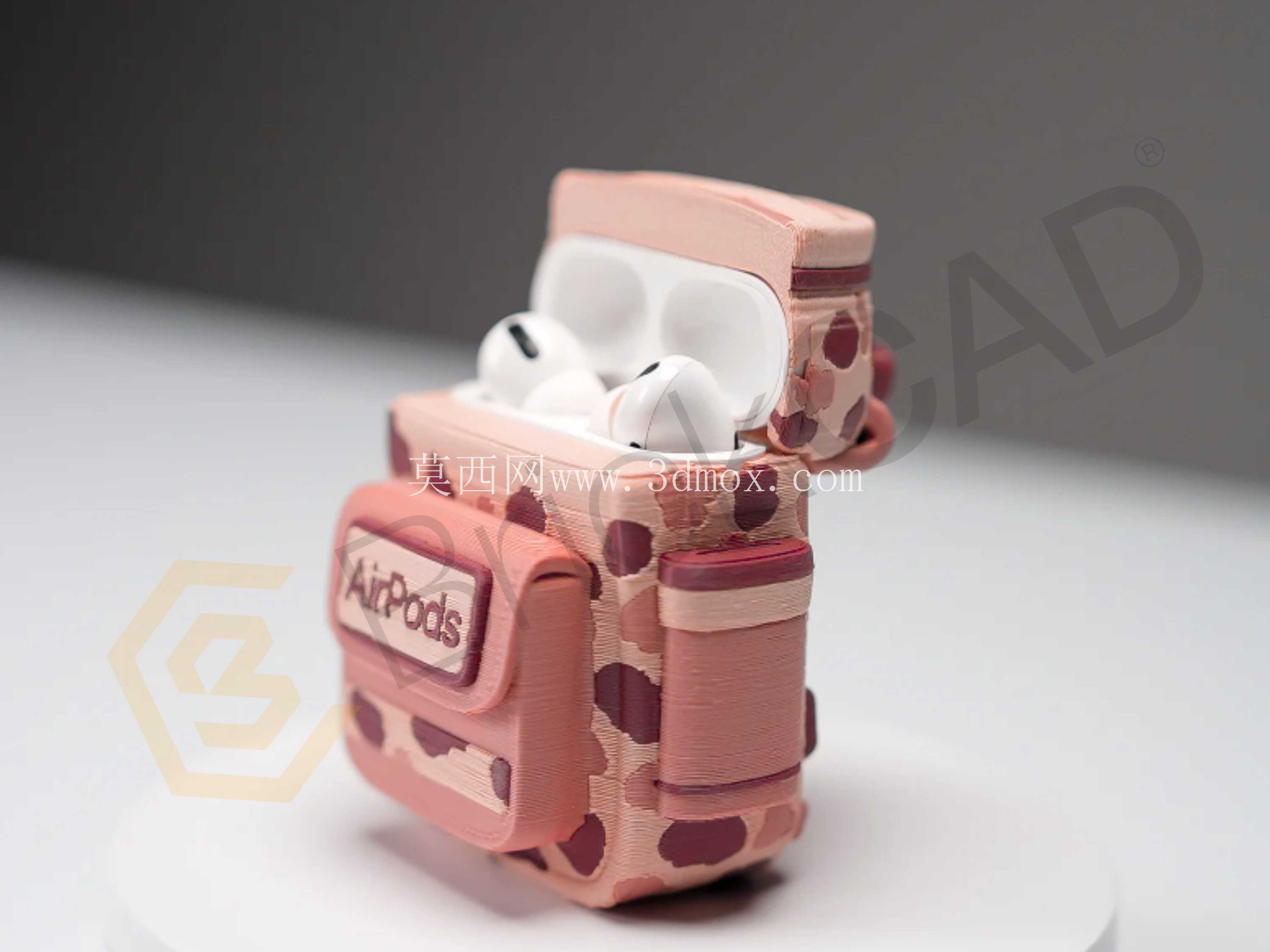 适用于 AirPods 的迷你背包盒 – 3D 可打印 CAD 模型 | SolidWorks 防护配件设计