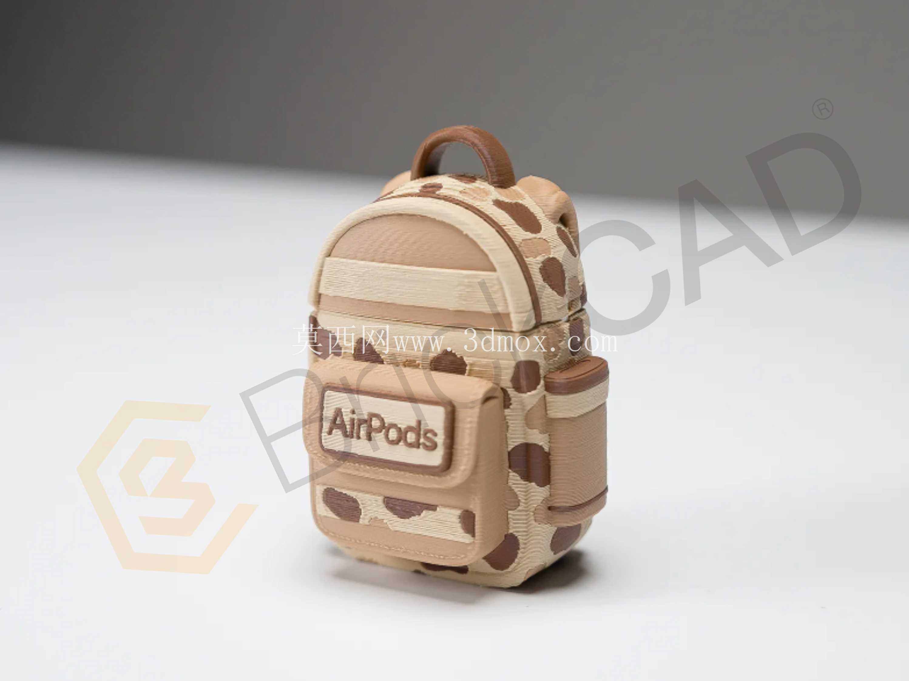 适用于 AirPods 的迷你背包盒 – 3D 可打印 CAD 模型 | SolidWorks 防护配件设计