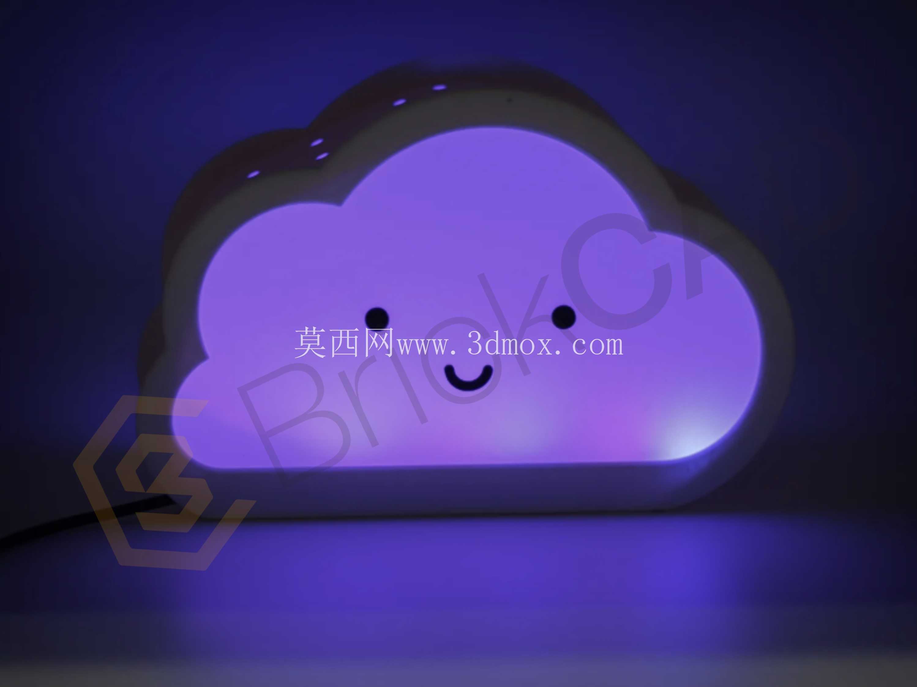 Happy Cloud Lamps – 投射阴影效果| 可打印的装饰 CAD 模型 | 为 SLA、SLS、FDM 做好准备