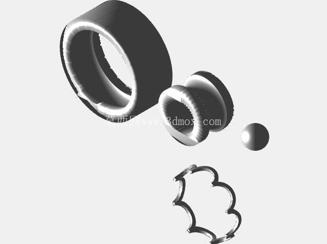 滚珠轴承 – 3D 可打印 CAD 模型 | SolidWorks 机械零部件设计