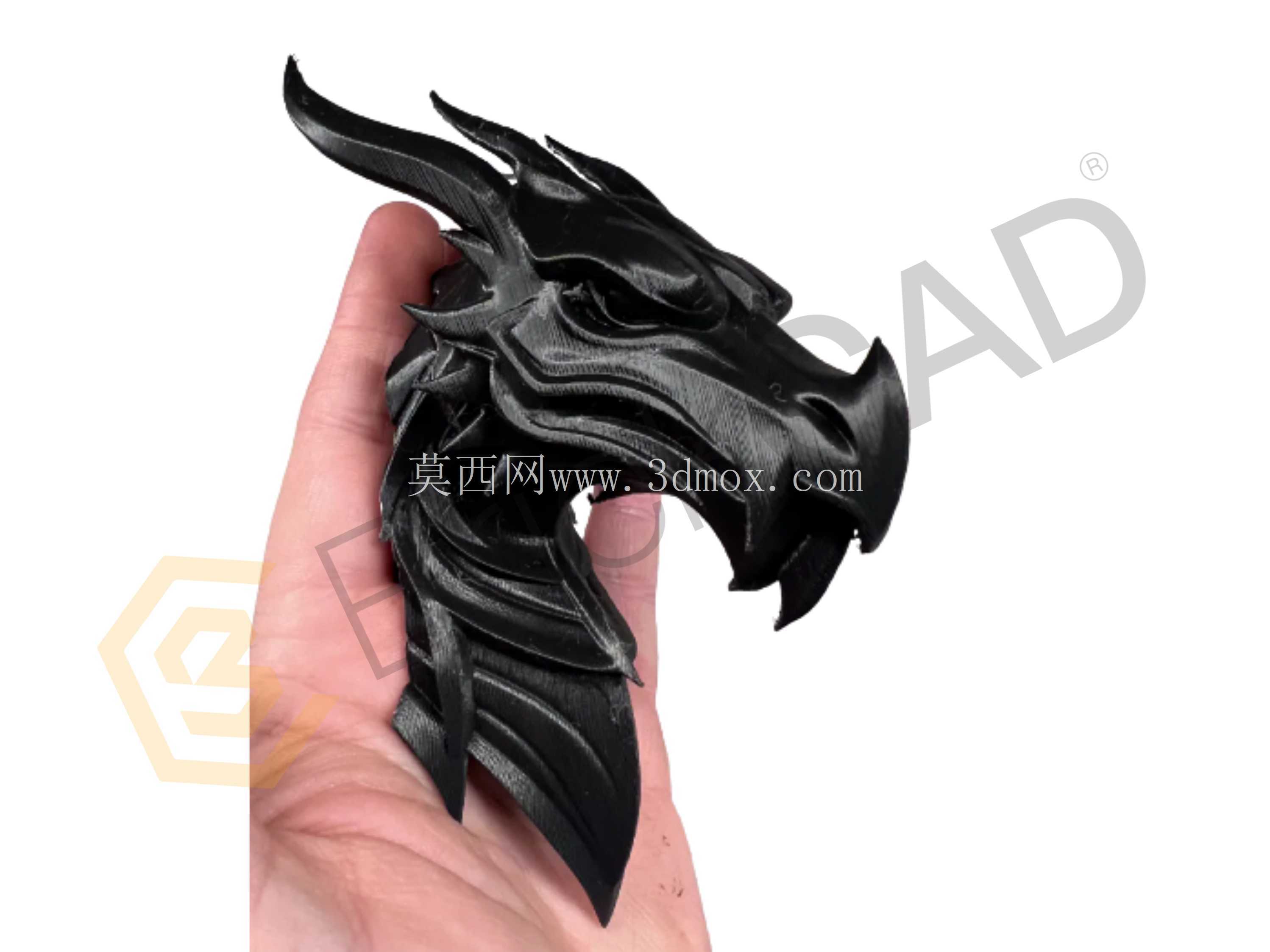 平背龙头| 适用于墙面装饰\u0026 艺术的可打印 CAD 模型