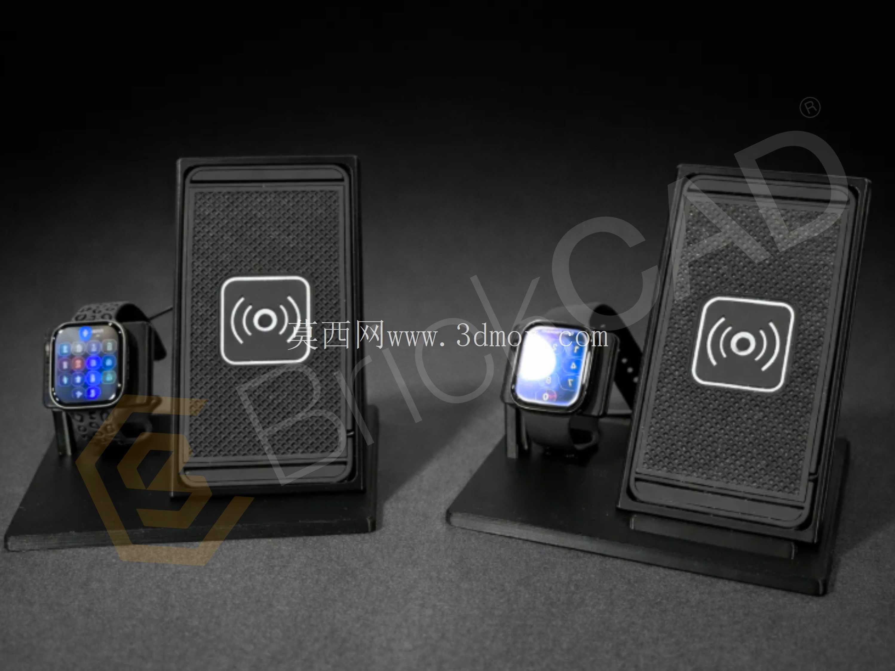 PhoneWatch 充电站 – 3D 可打印 CAD 模型 | SolidWorks 对接管理器设计