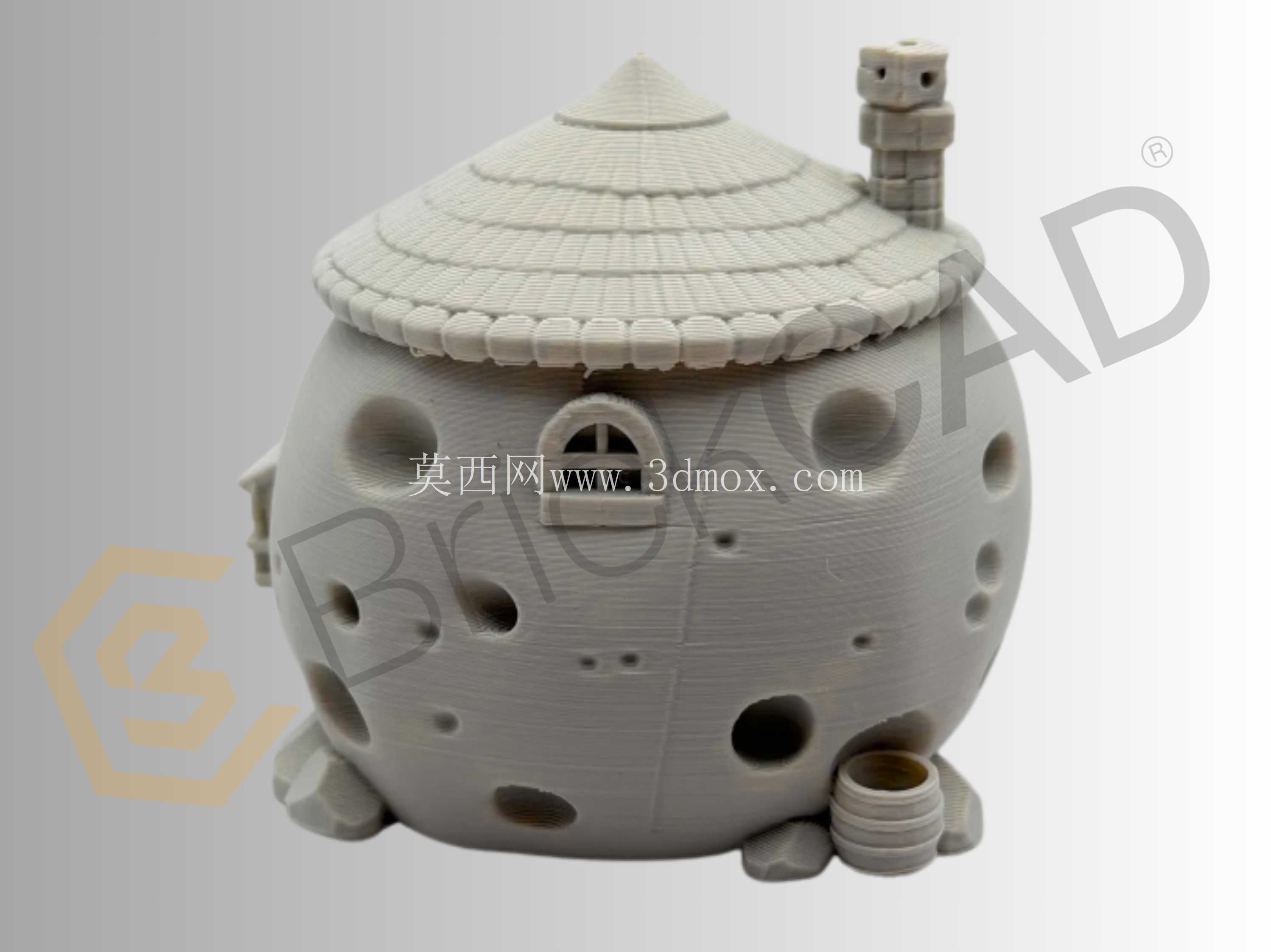 幻想童话之家 – 3D 可打印 CAD 模型 | SolidWorks 装饰微型设计