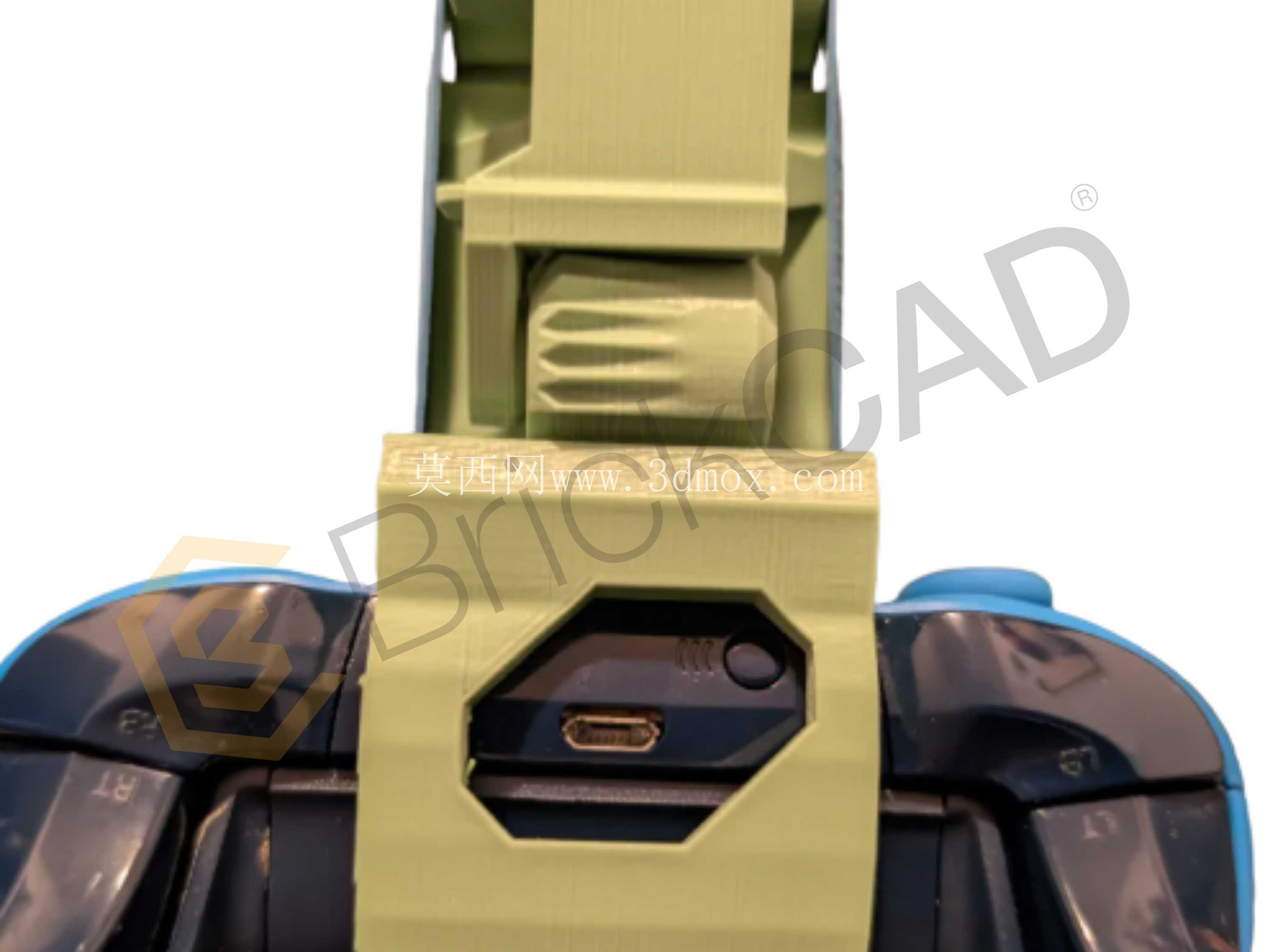 可调节控制器手机支架 - 3D 可打印 CAD 模型 | 符合人体工程学的 SolidWorks 游戏配件设计