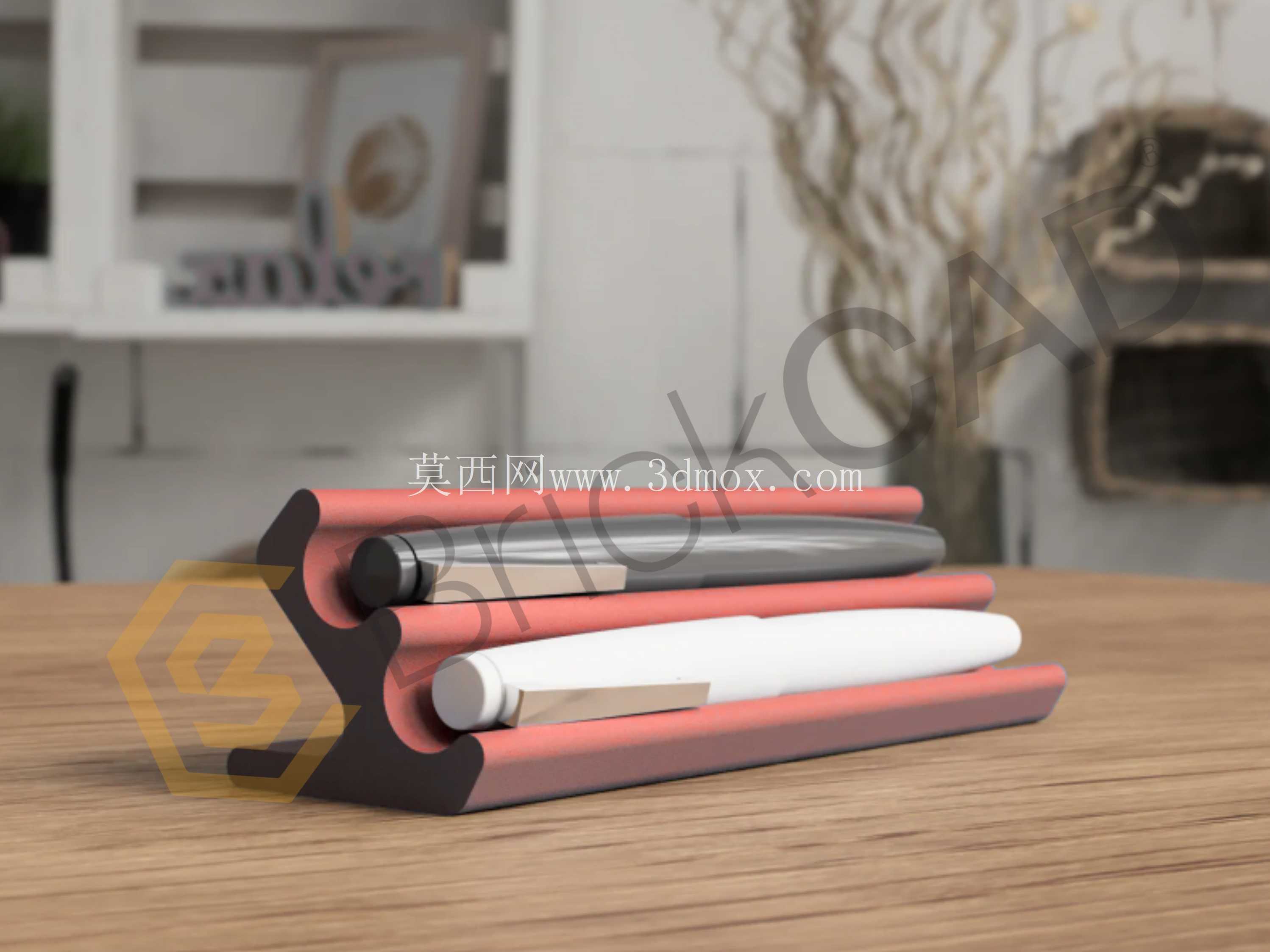 笔架 - 3D 可打印 CAD 模型 | SolidWorks 桌面收纳设计