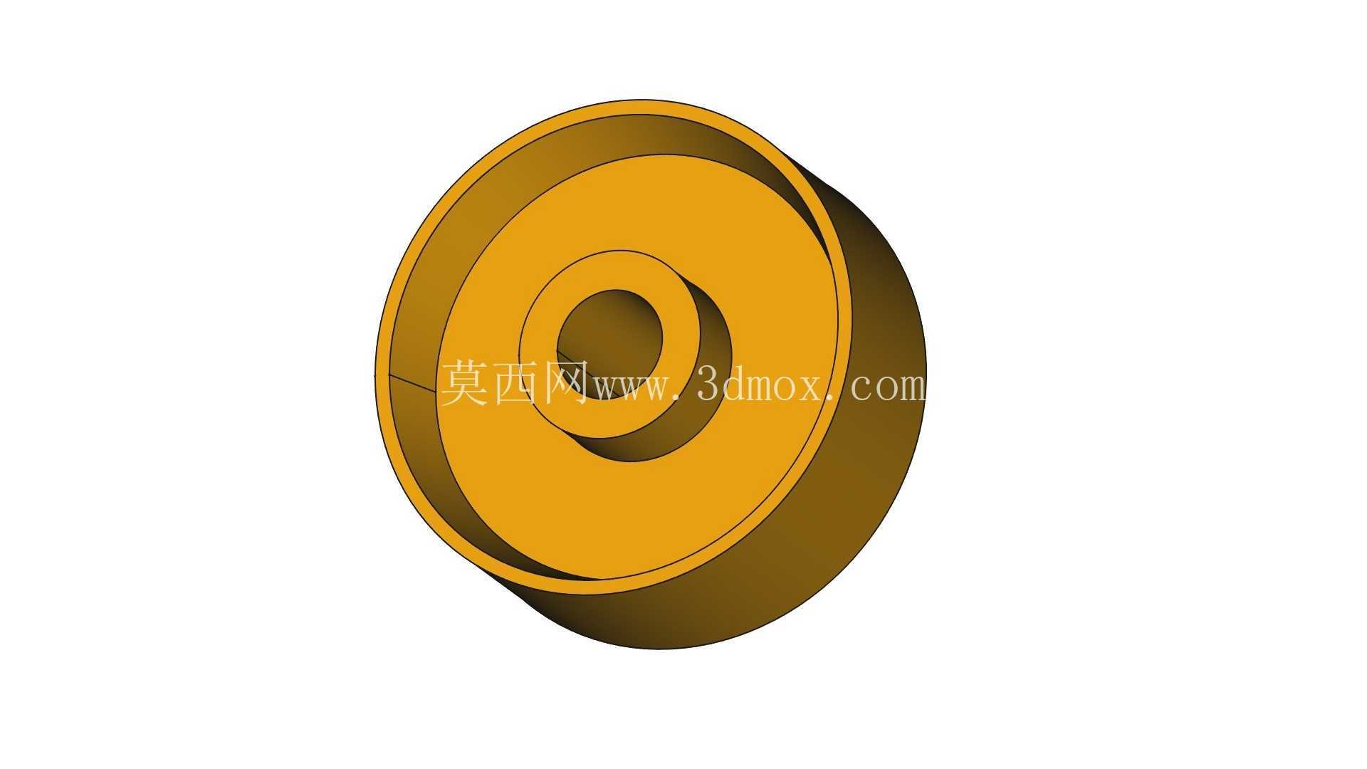 带中心孔的嵌入式滑轮或轮毂组件