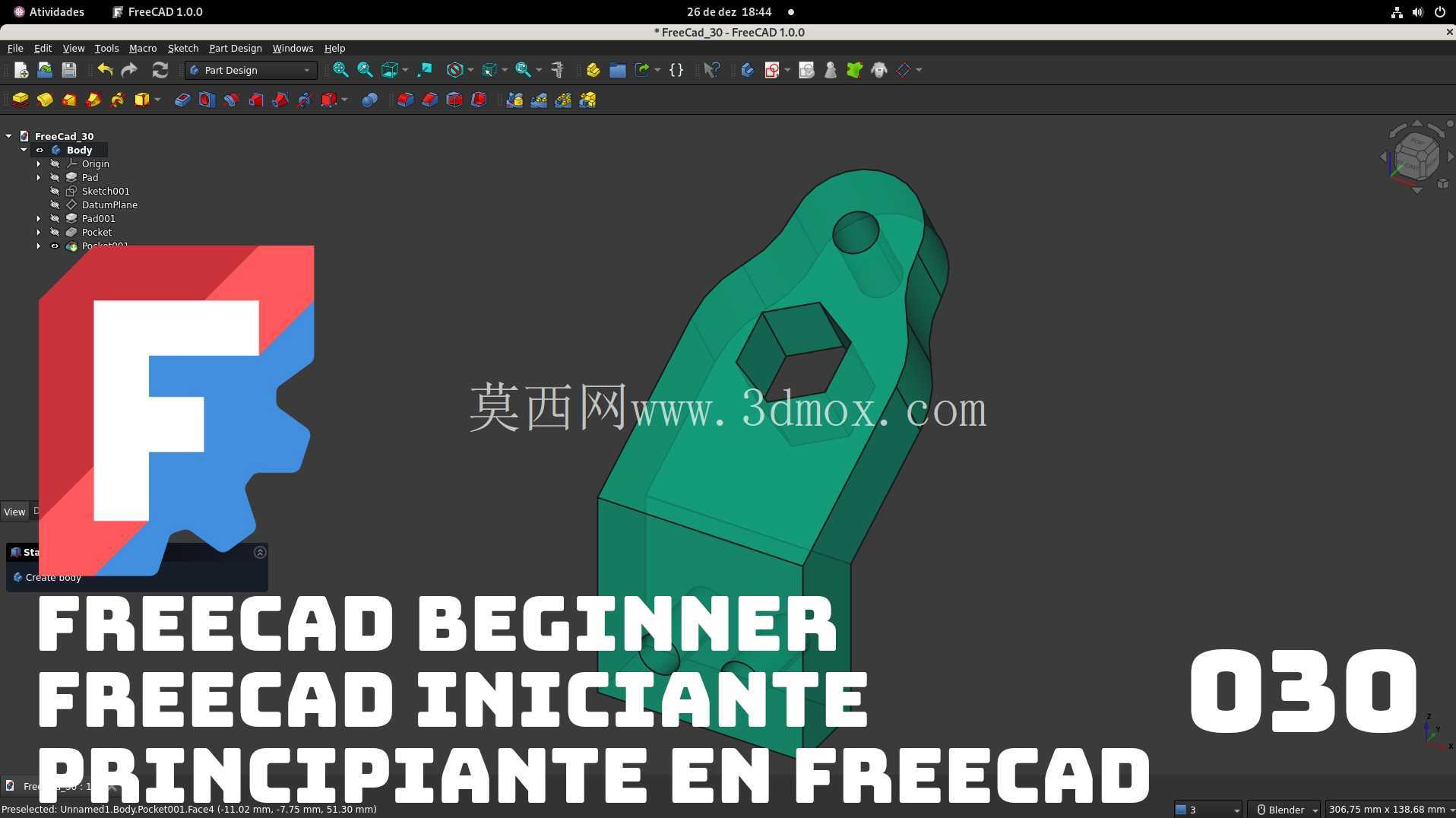 练习 FreeCAD 初学者 030
