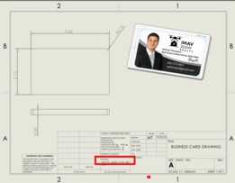 WBL 项目:在 SolidWorks 中创建名片的工程图