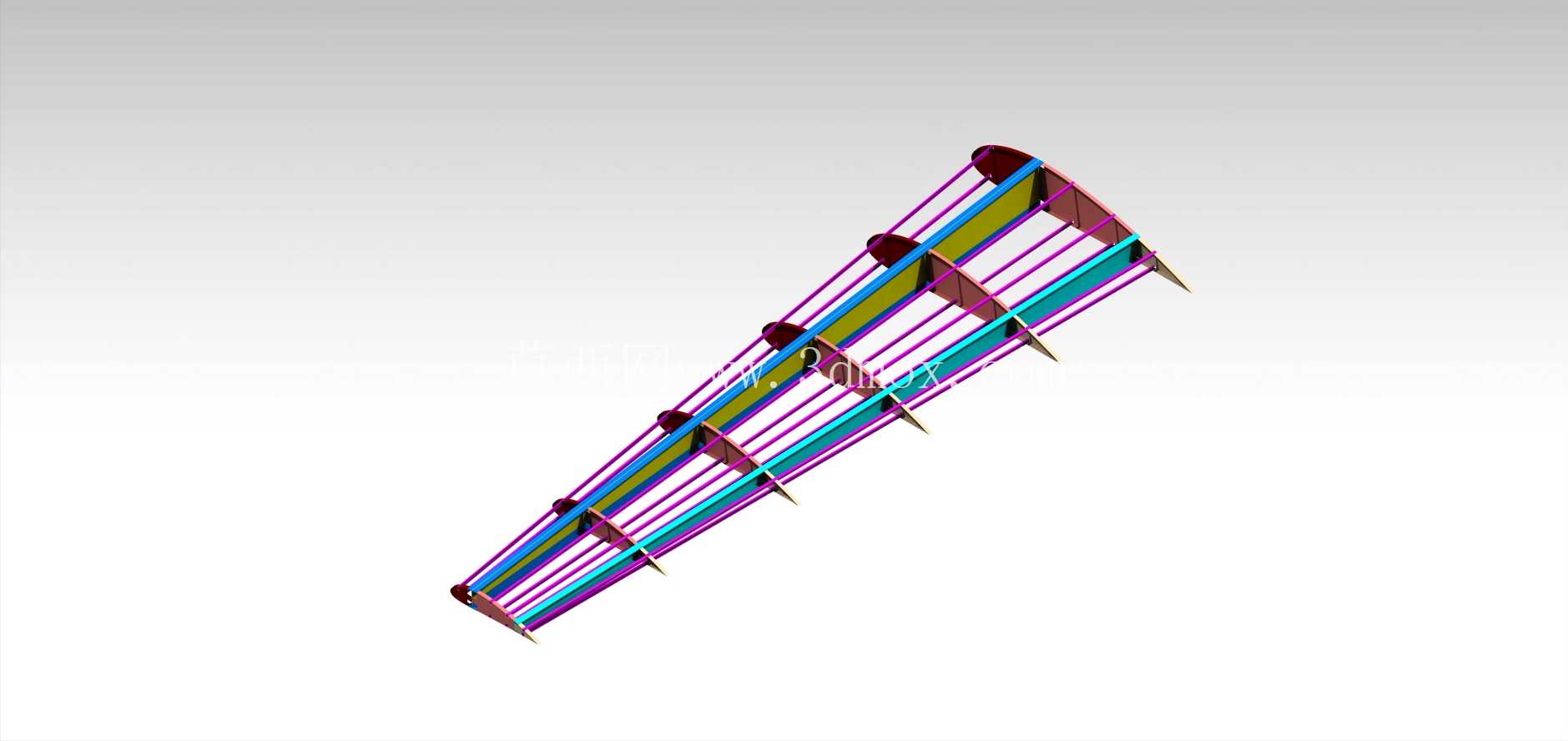 后掠式喷气机翼 | CATIA V5 模型