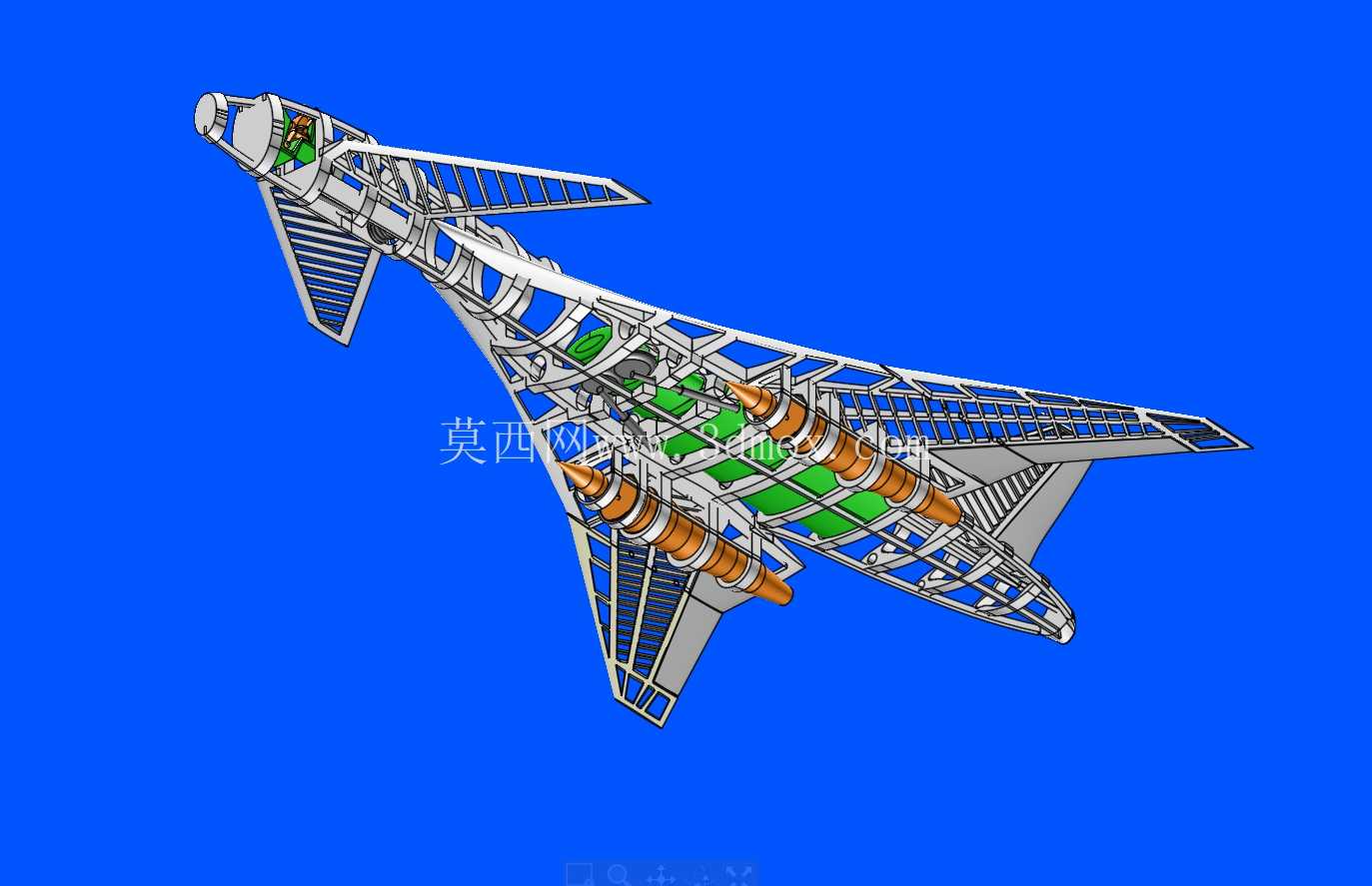 格鲁曼先进战术战斗机(ATF)概念实体总成。 模型(解释)(添加了 FreeCAD 版本)