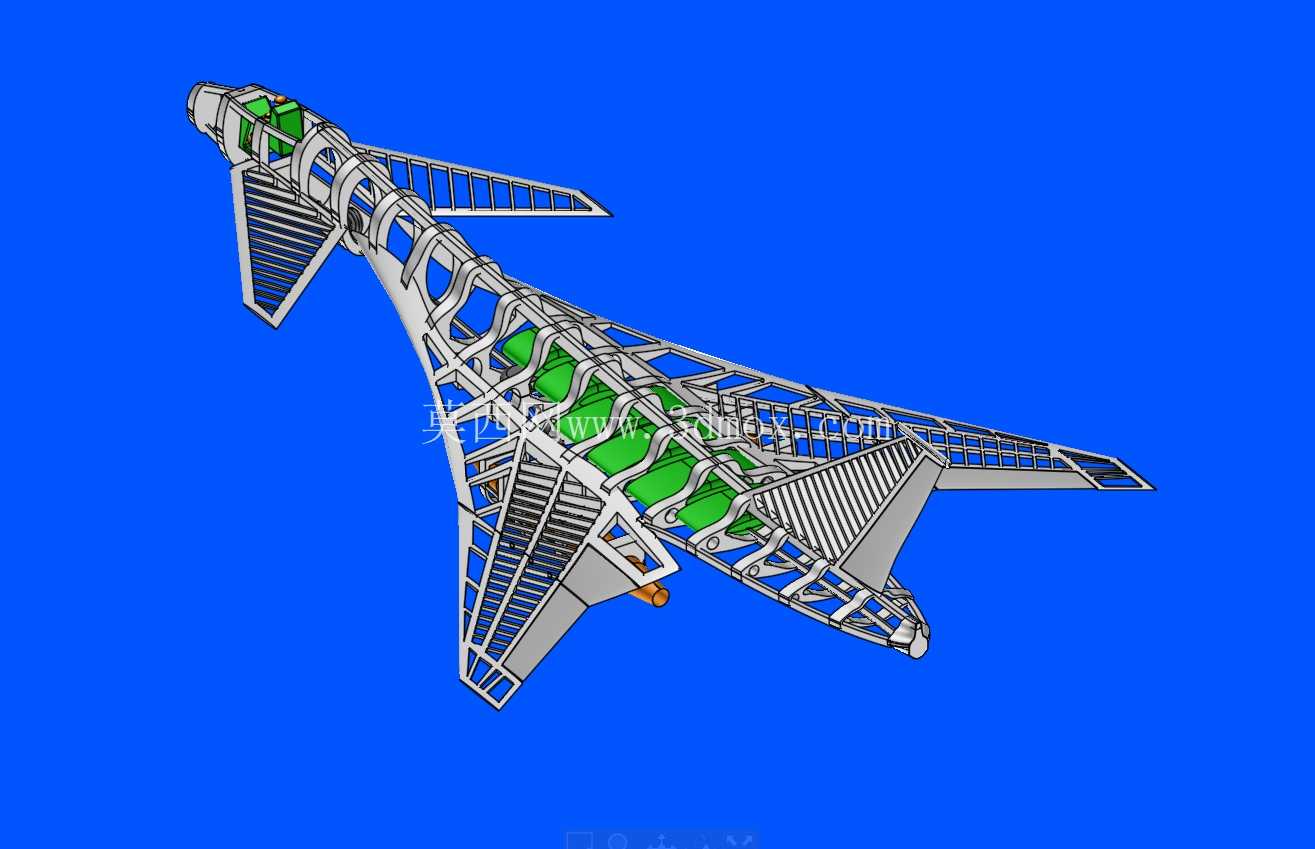 格鲁曼先进战术战斗机(ATF)概念实体总成。 模型(解释)(添加了 FreeCAD 版本)